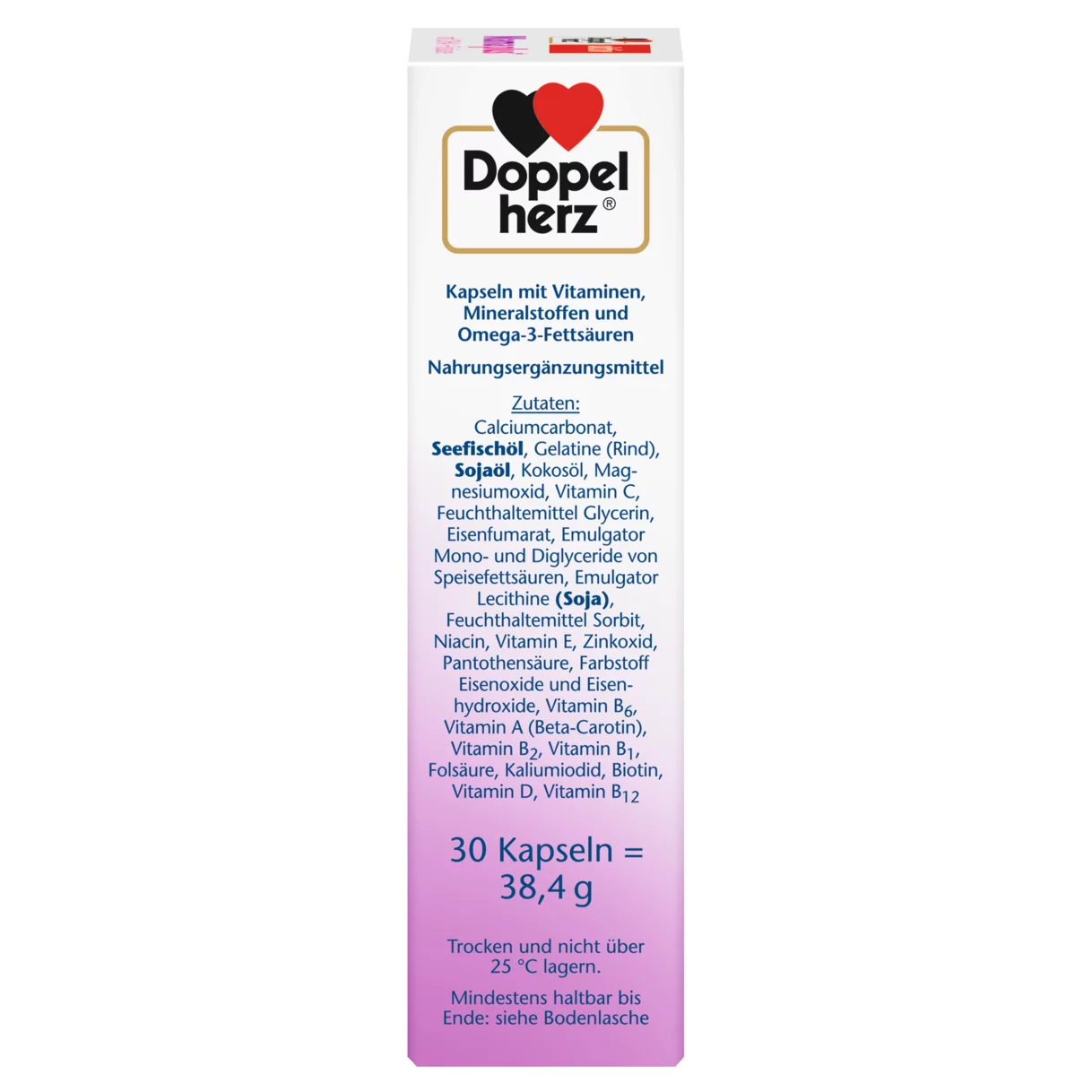 Abbildung der Produktverpackung Doppelherz aktiv Mama plus Seitenansicht rechts